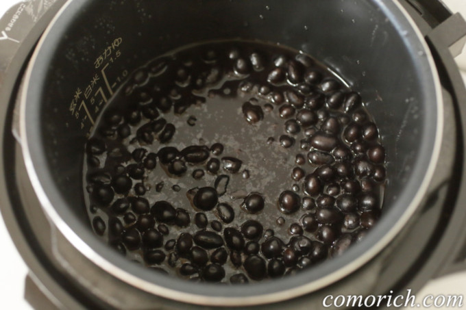 クッキングプロで黒豆を煮てみた！水に浸ける必要なしですぐできます
